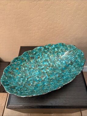Jay King Turquoise Mosaic Decorative Bowl